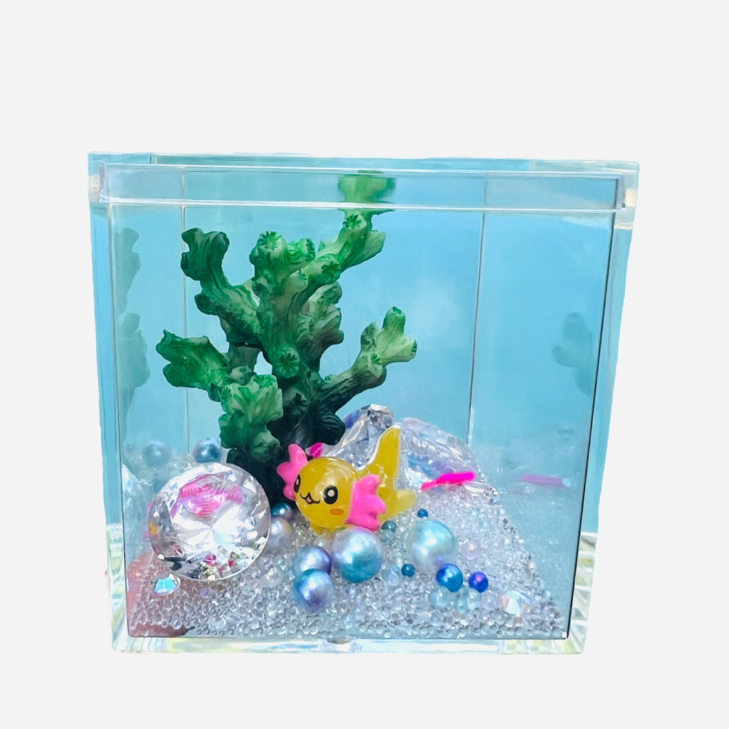 Axolotl tank slime fish tank cube slime