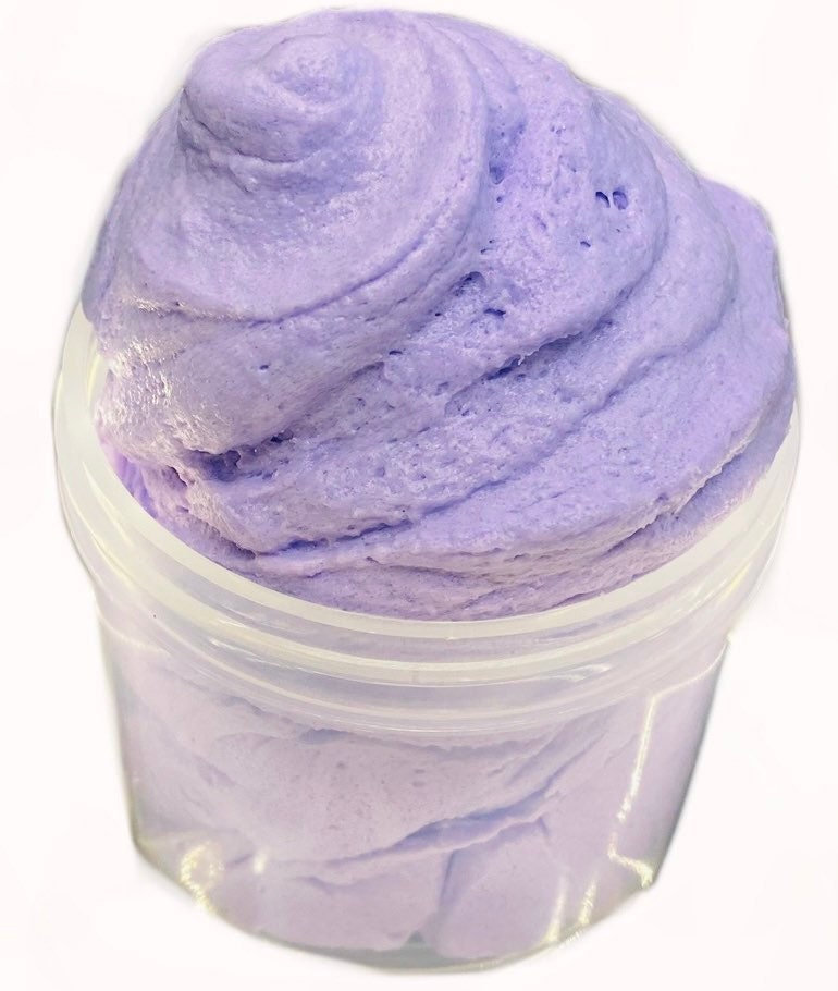 Lavender essential oil calming anxiety ease Cloud Butter Cream Slime