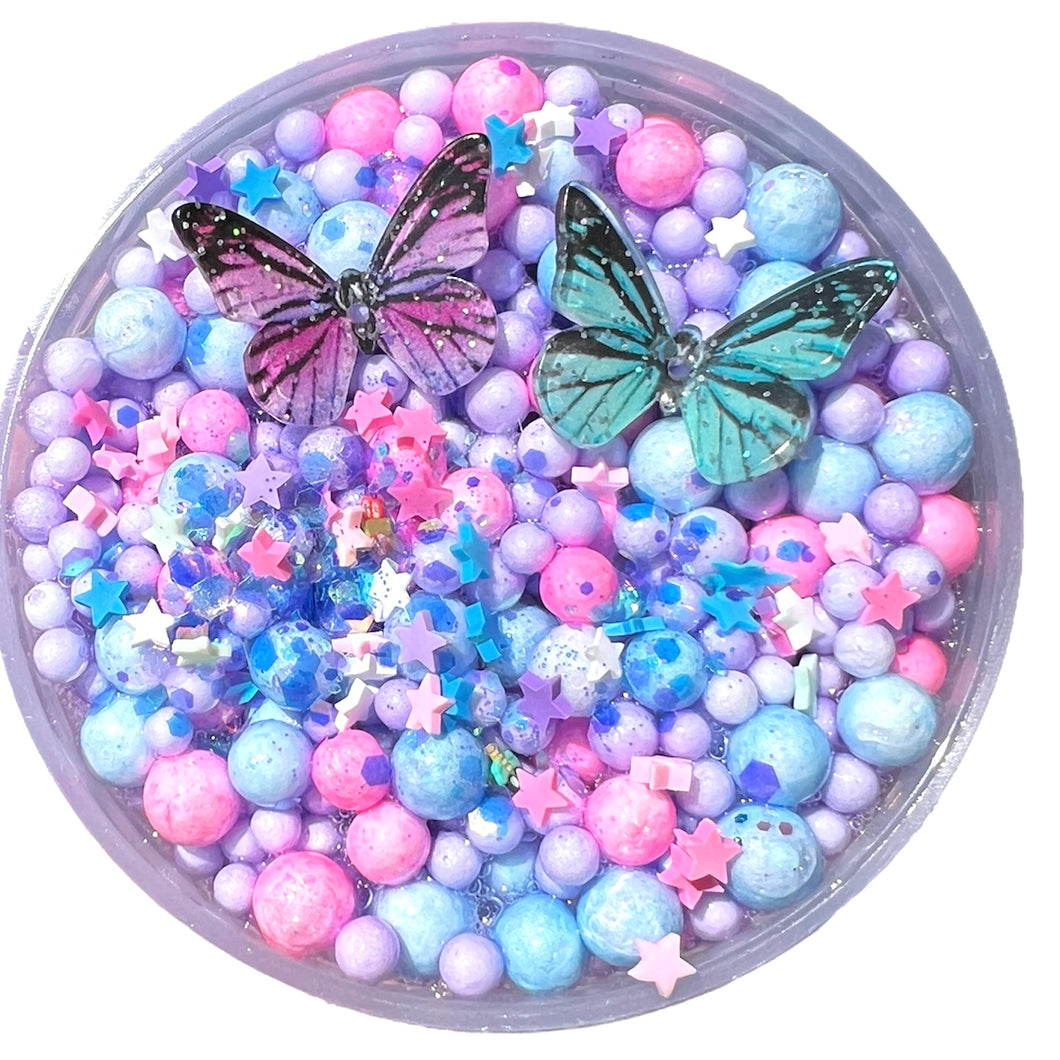 Butterfly Daydreams  crunchy scented slime foam bead slime