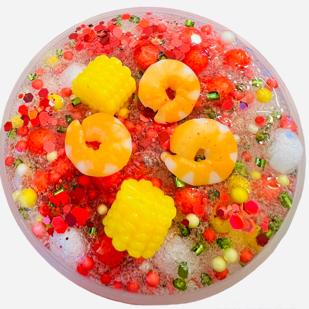 Shrimp Boil  Savory Foam Bead scented Slime