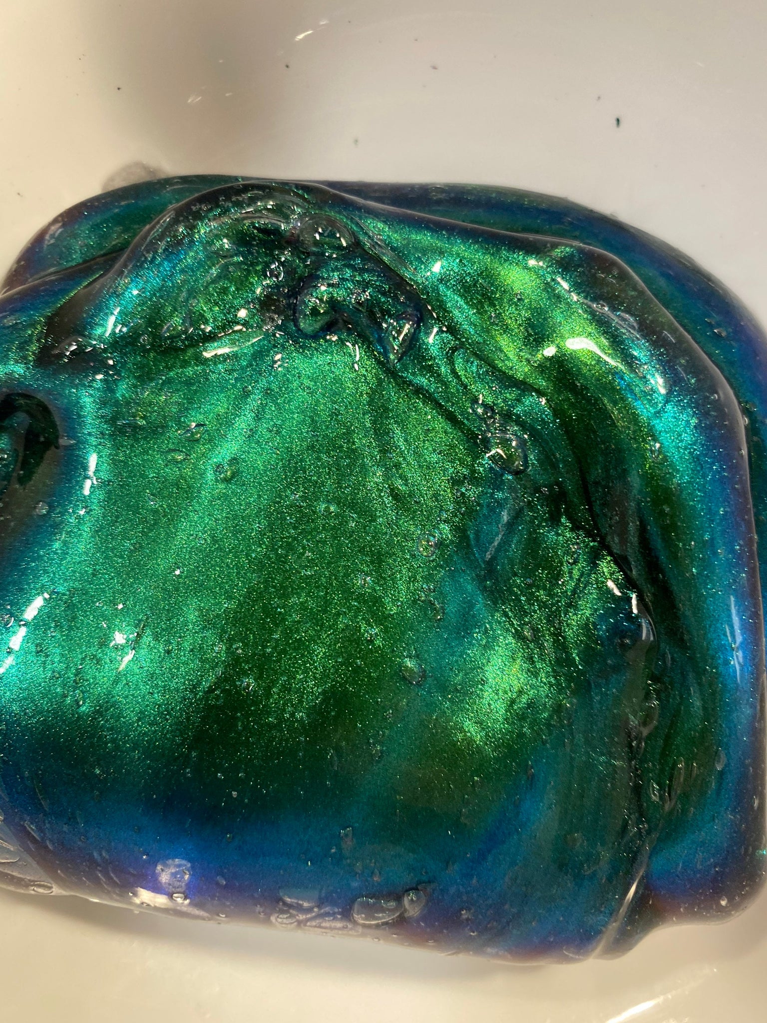 EARTH colorshift chameleon blue green Pigment Slime - Hope Floats Slime Co